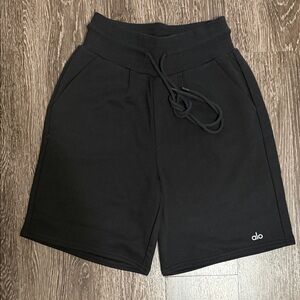 Alo Yoga Womens High-Waisted Black Sweat Shorts Size L- NWOT